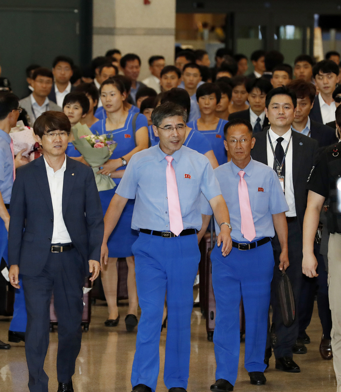 북한 선수단 방남, 아시안게임을 위해 합동훈련 돌입