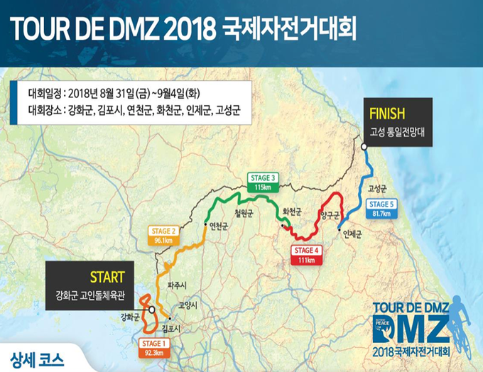 ‘Tour de DMZ 2018 국제자전거대회’8월 31일 개막