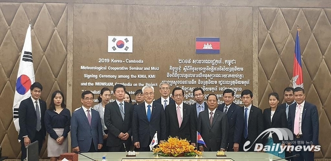 한국 기상관측 기술, 캄보디아·미얀마 전수