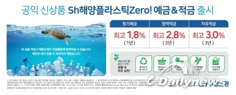 Sh수협은행, 해양플라스틱 심각성 알리는 공익상품 ‘Sh해양플라스틱Zero! 예·적금’ 출시