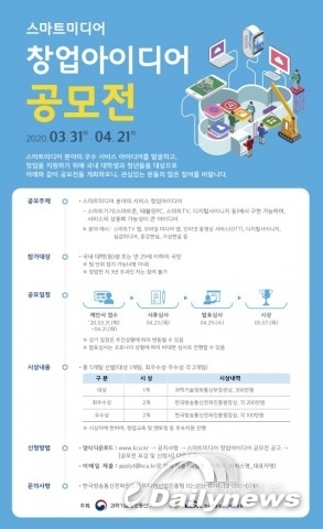 한국방송통신전파진흥원, 스마트미디어 창업 아이디어 공모전 개최