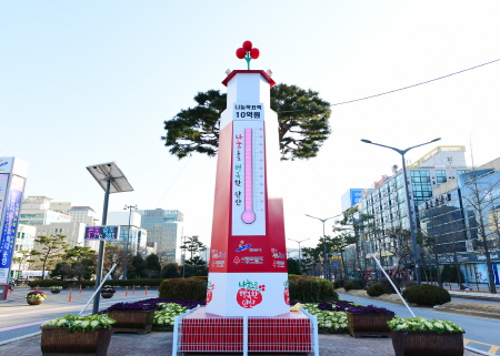 안산시, 사랑의 온도탑 100도 조기 달성