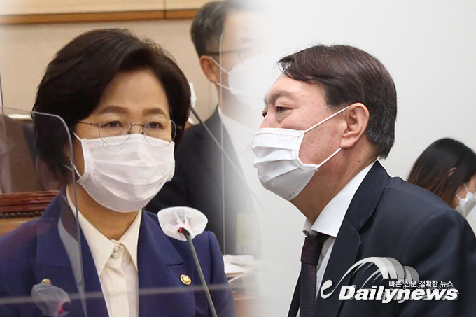 추-윤 갈등에 입 연 文···“윤석열은 文정부 검찰총장”