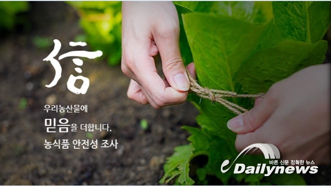 온라인 거래 농산물, 출하 전 생산 농장에서 잔류농약검사 강화