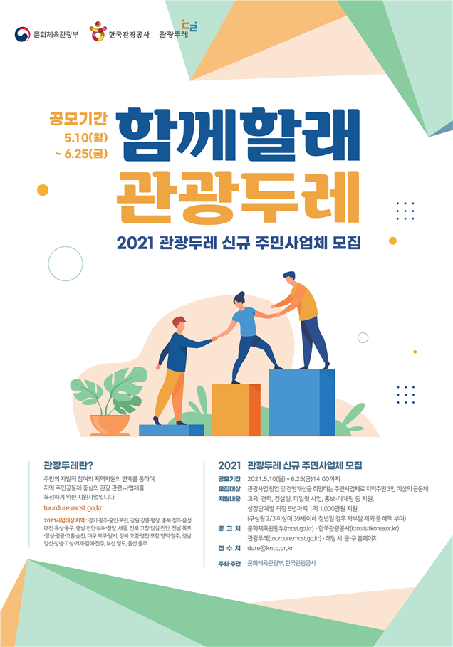 문체부, 지역관광 활성화…36개 관광두레 주민사업체 모집