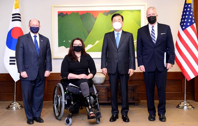 정의용 장관, 미 상원의원 대표단 차담회…"성공적 회담"
