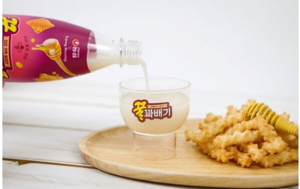 농심, 사내 스타트업 '앤스타트' 개발 전통주 '꿀꽈배기맛주' 출시