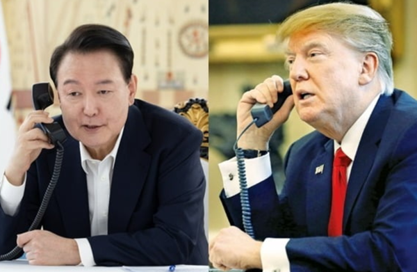 尹-트럼프, 조속한 시일내 만난다...당선축하 통화에서 의견일치