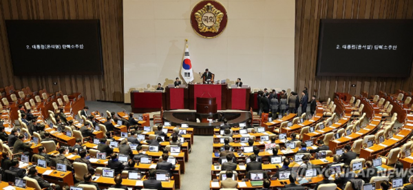 [이슈&]尹대통령 탄핵안 표결 무산, 자동 폐기...野 "매주 탄핵 추진"