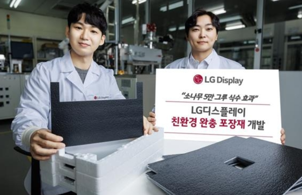 LGD-한화솔루션, 재생플라스틱 기반 친환경 완충 포장재 개발