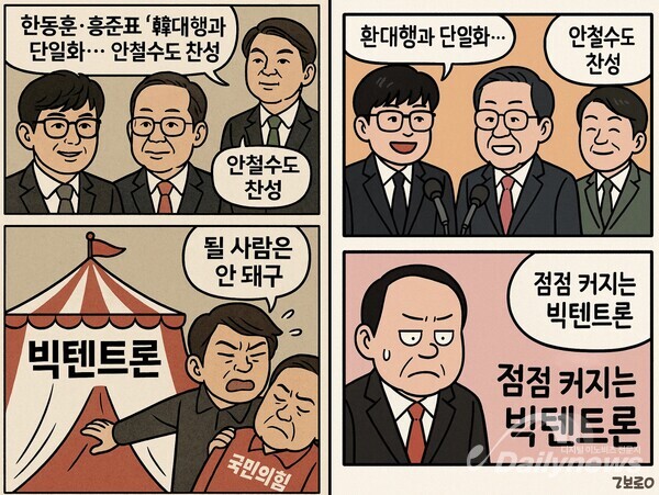 국민의힘 후보들, 한덕수 대행과 단일화 의지 표명