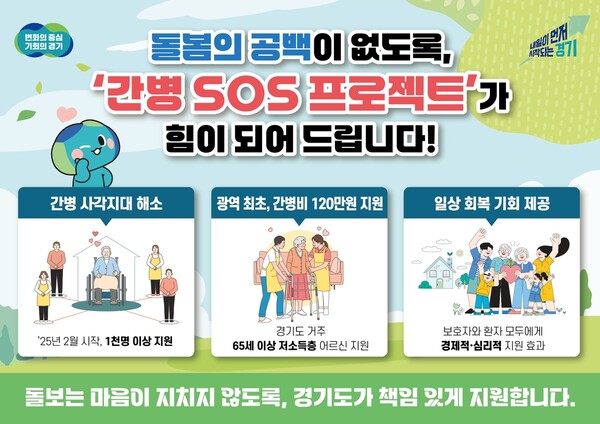 경기도, 취약 노인 간병비 지원 확대…‘간병 SOS’ 1천 명 돌파