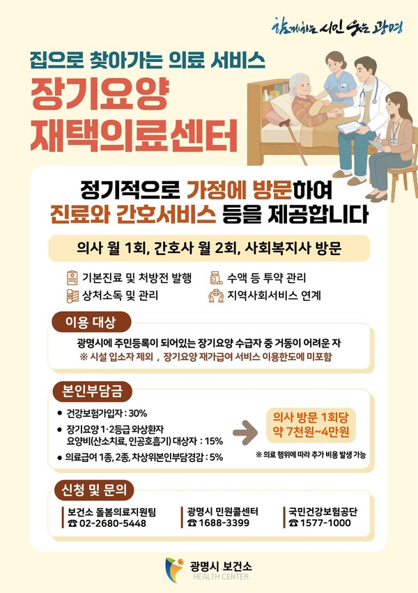 광명시, 거동 힘든 어르신 위한 ‘찾아가는 진료’ 27일 본격 가동